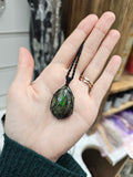 Black Opal Wrapped Necklace