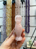 Rose Quartz Goddess Crystal Carving