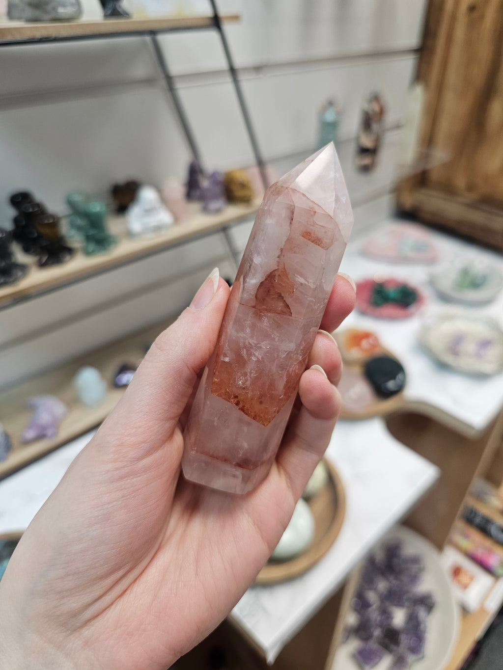 Fire Quartz Crystal Tower