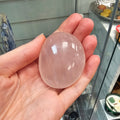 Rose Quartz Crystal Palm Stone