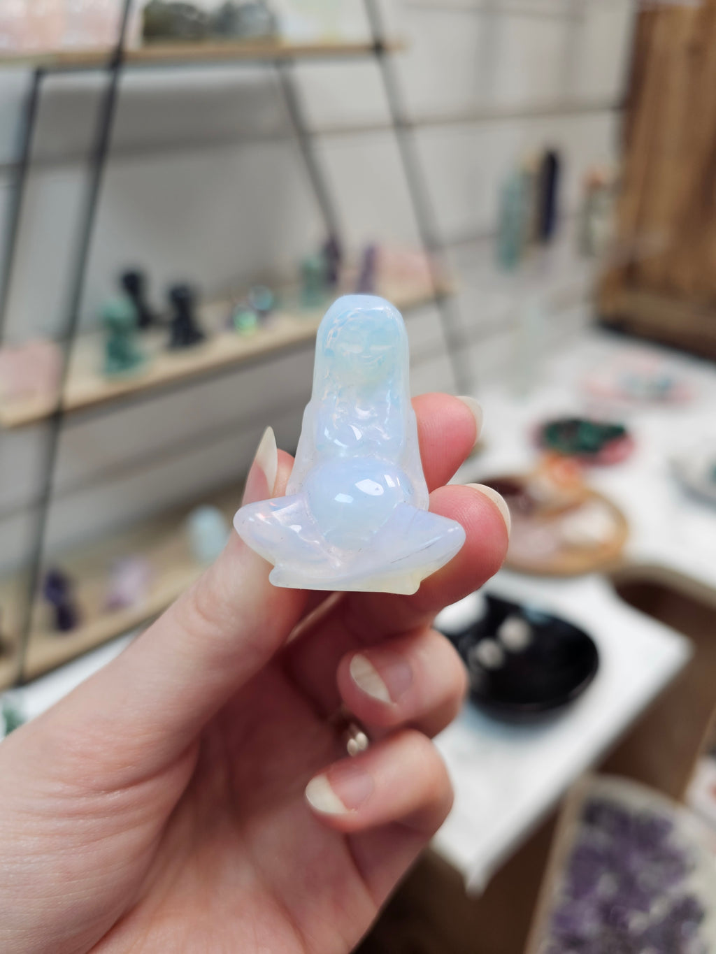 Opalite Mother Earth Carving