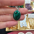 Malachite Crystal 925 Silver Pendant
