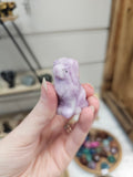 Lepidolite Crystal Dog Carving