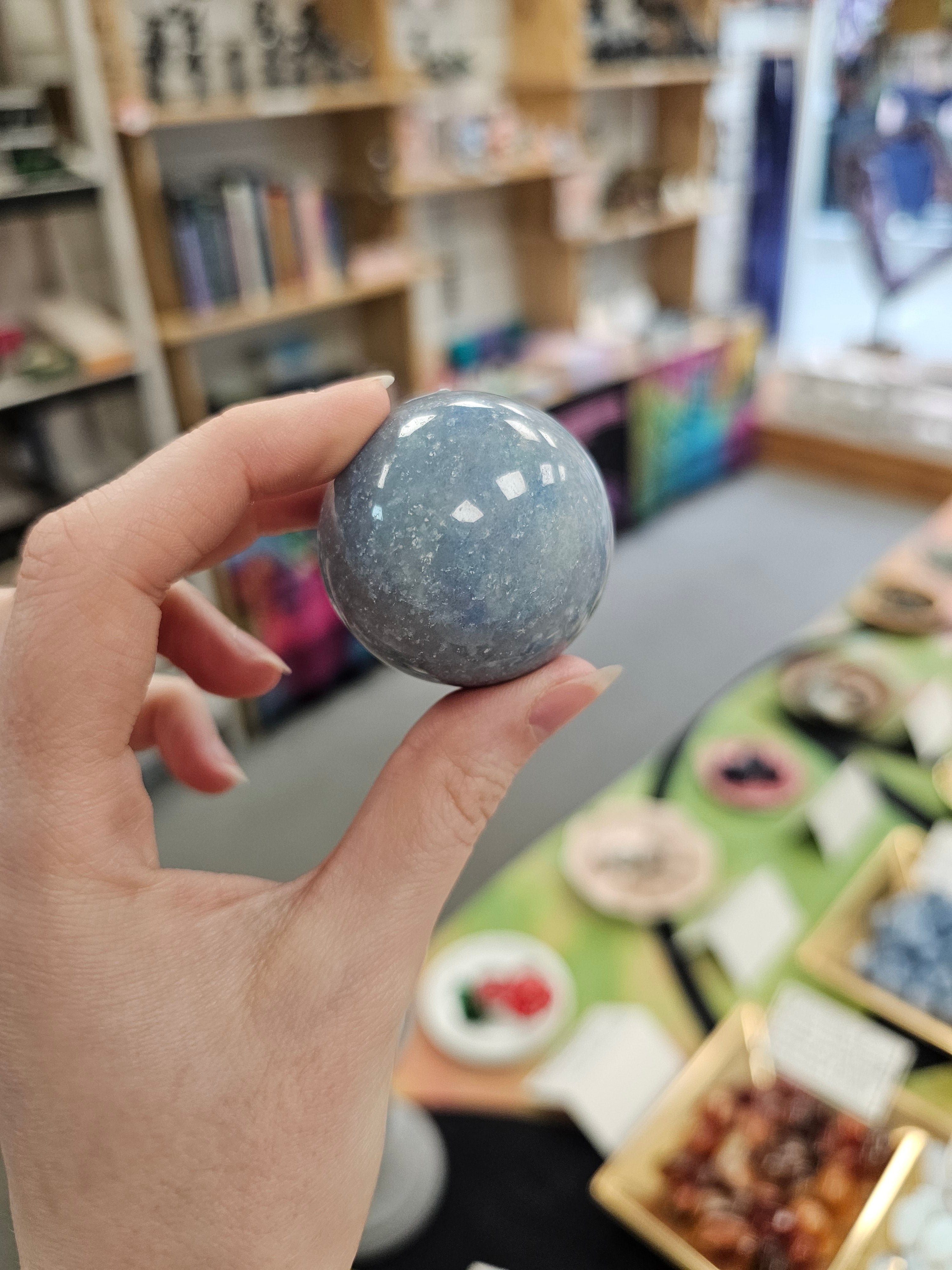 Blue Quartz Sphere