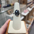 Tourmaline Quartz Crystal Ring 925 Silver - Size 6 / L