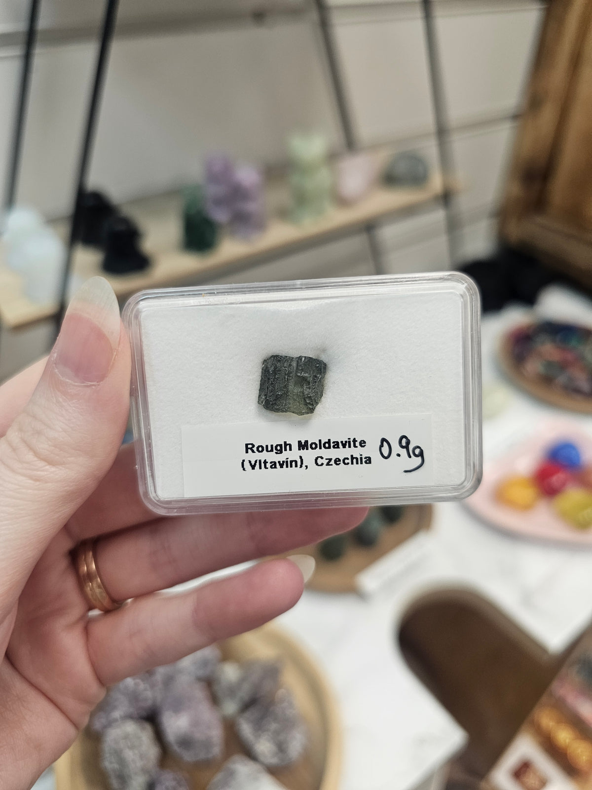 Moldavite Raw Crystal 0.9g