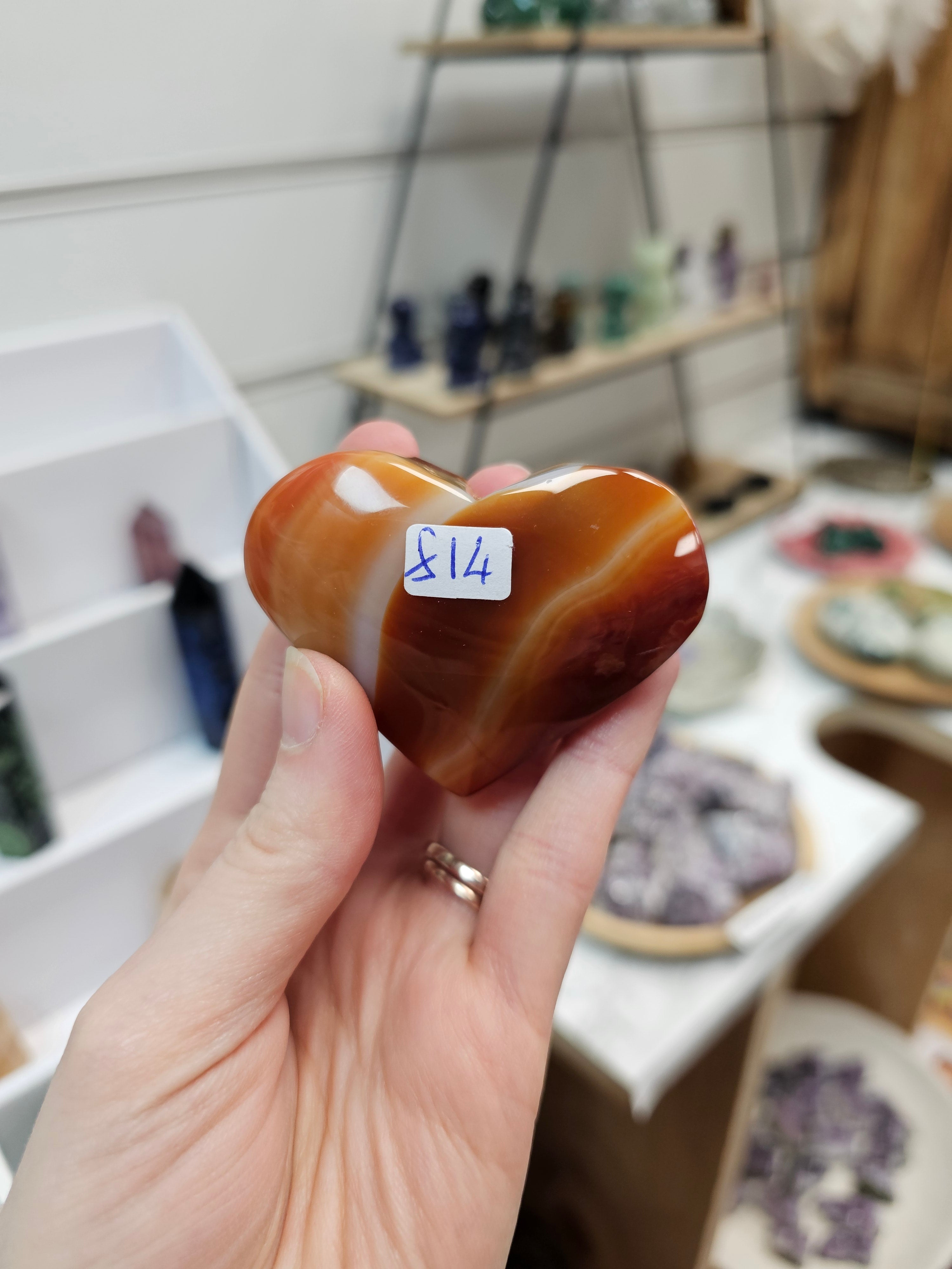 Carnelian Crystal Heart