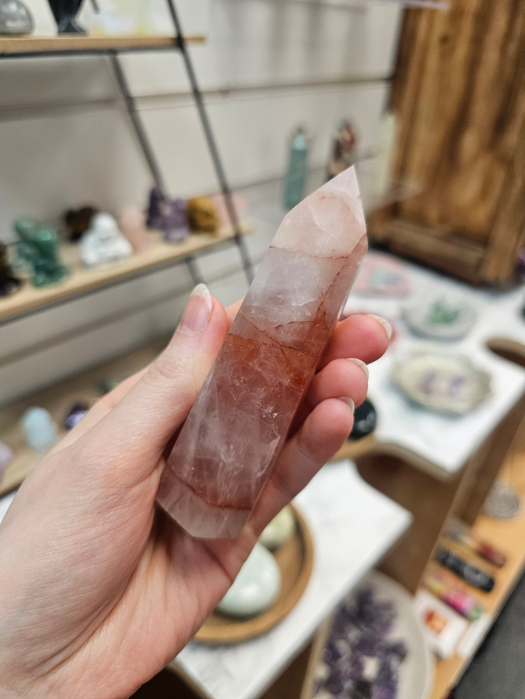 Fire Quartz Crystal Tower