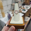 Rose Quartz 925 Silver Crystal Ring - Size O