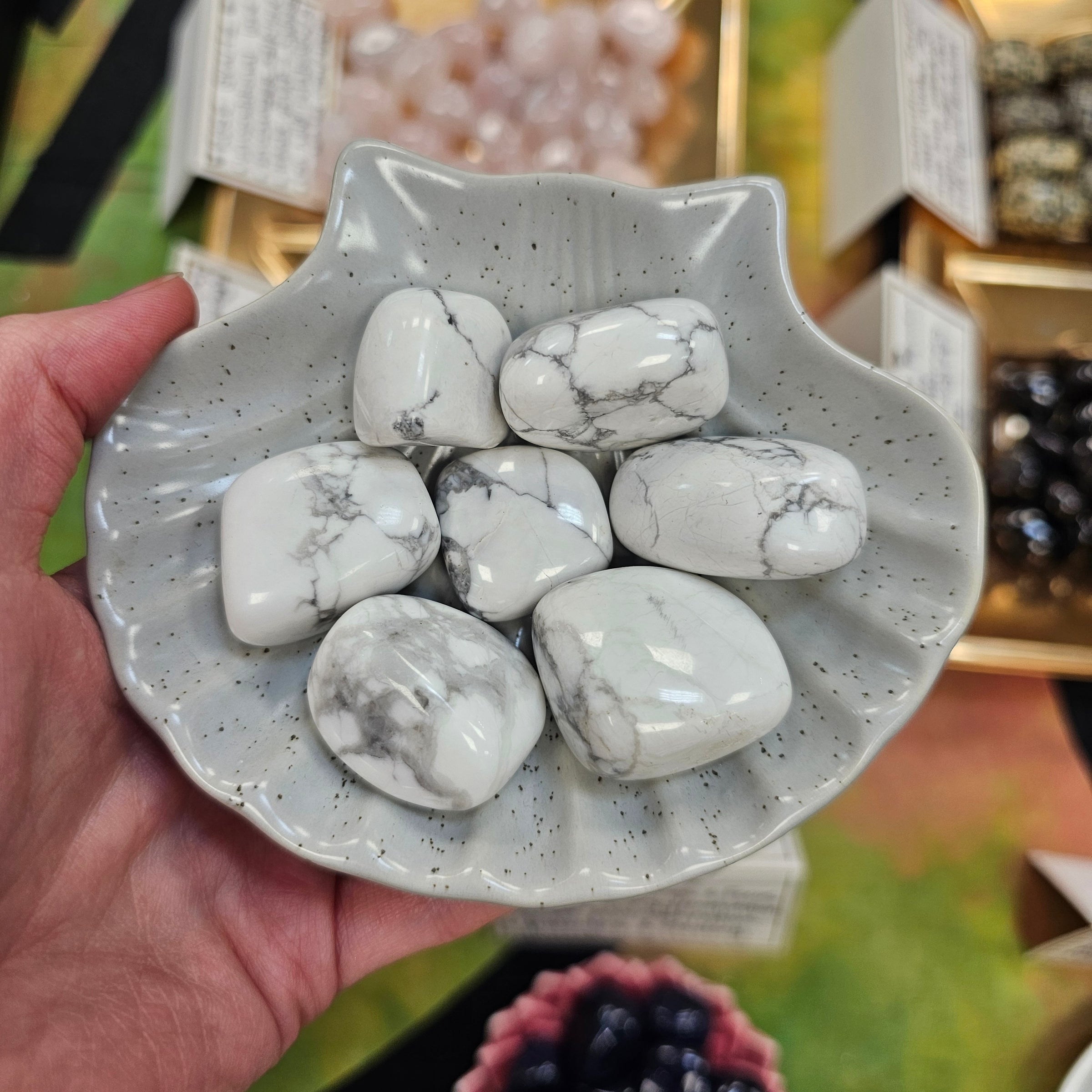 Howlite Crystal Tumblestone