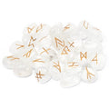 Rune Stones Crystal Set & Pouch - Clear Quartz