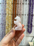 Rose Quartz Crystal Horse