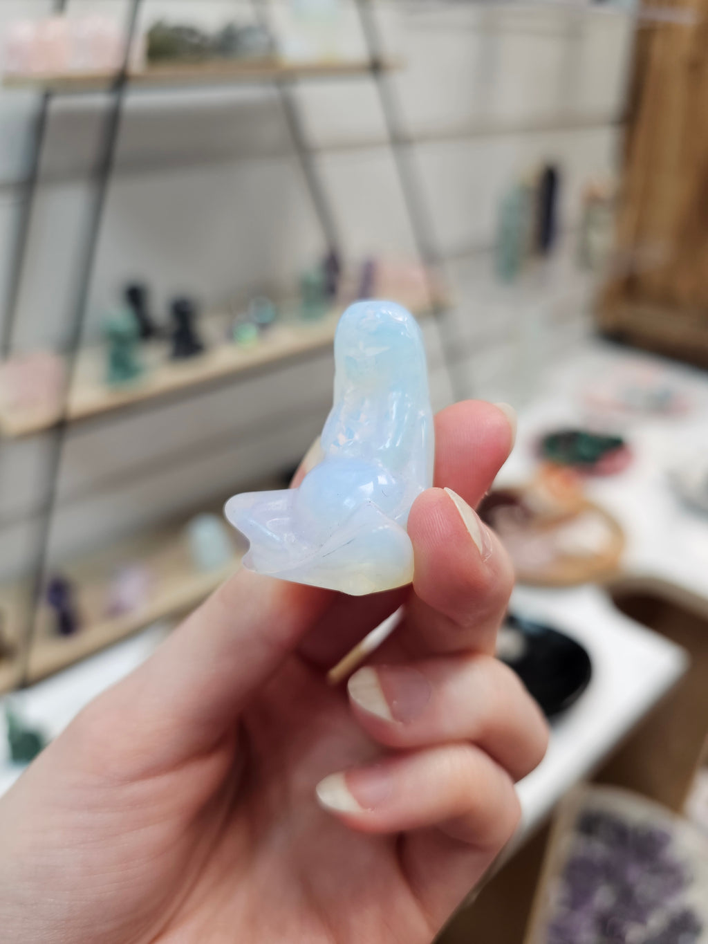 Opalite Mother Earth Carving