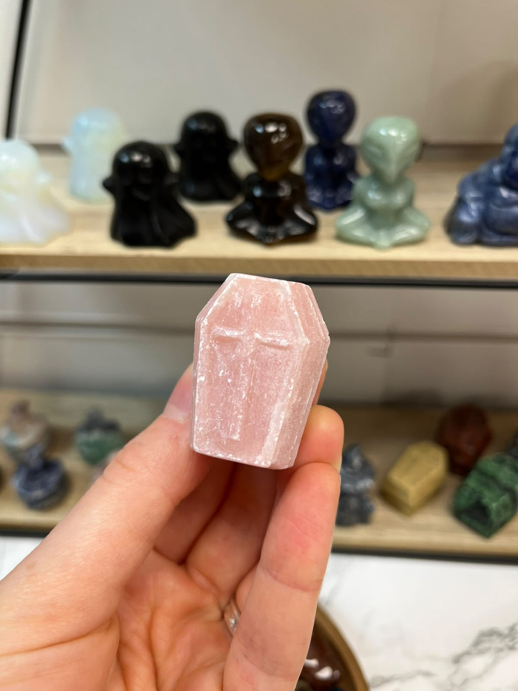 Coffin Crystal Carving