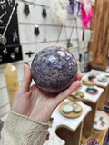 Lepidolite Crystal Sphere