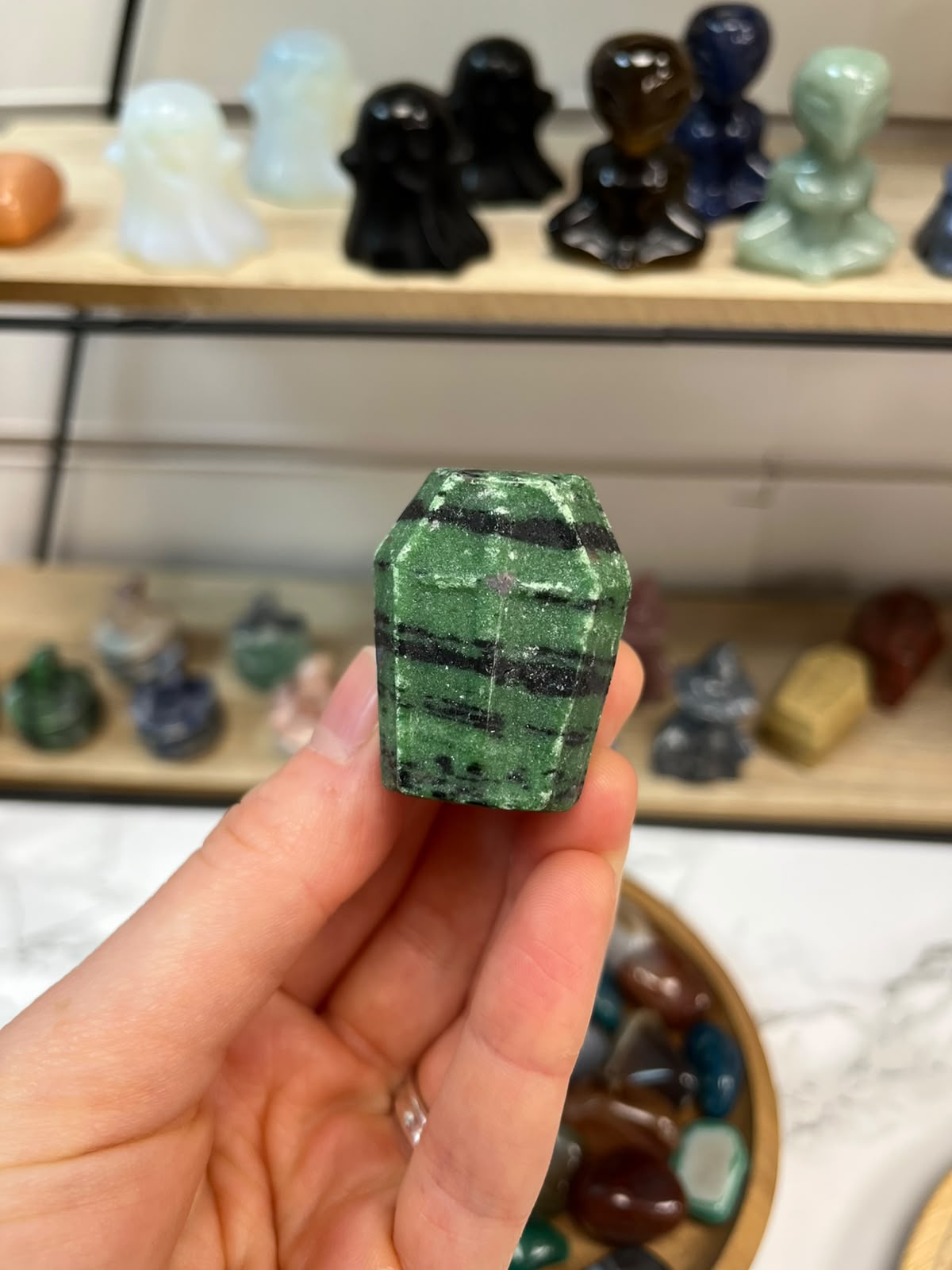 Coffin Crystal Carving