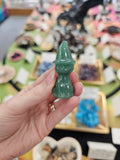 Aventurine Crystal Cat With Witch Hat