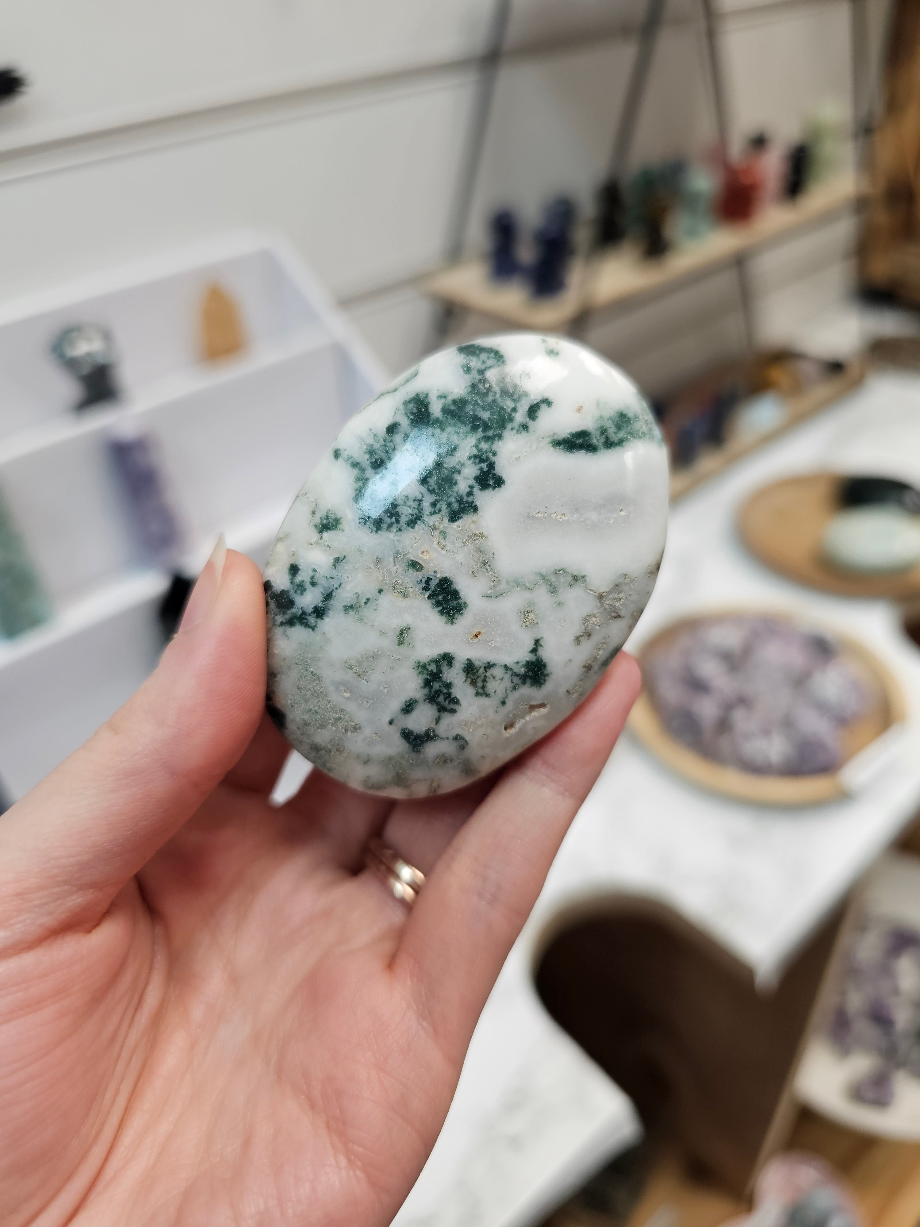 Tree Agate Crystal Palmstone