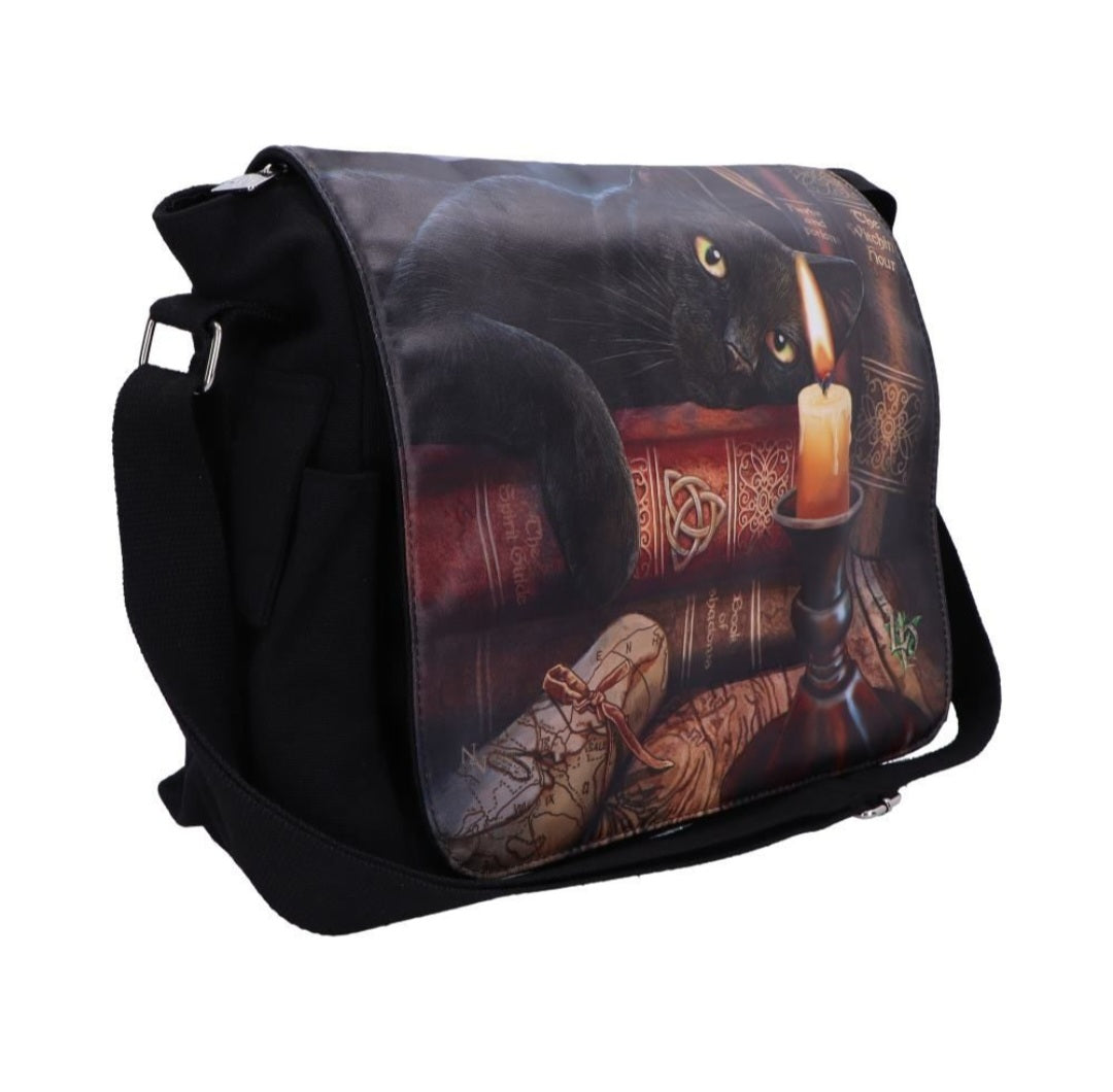 Lisa Parker Cat & Candle Messenger Bag