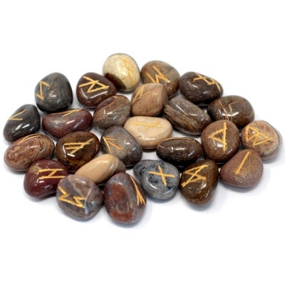 Rune Stones Crystal Set & Pouch - Fancy Jasper