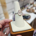 Rose Quartz 925 Silver Crystal Ring - Size N