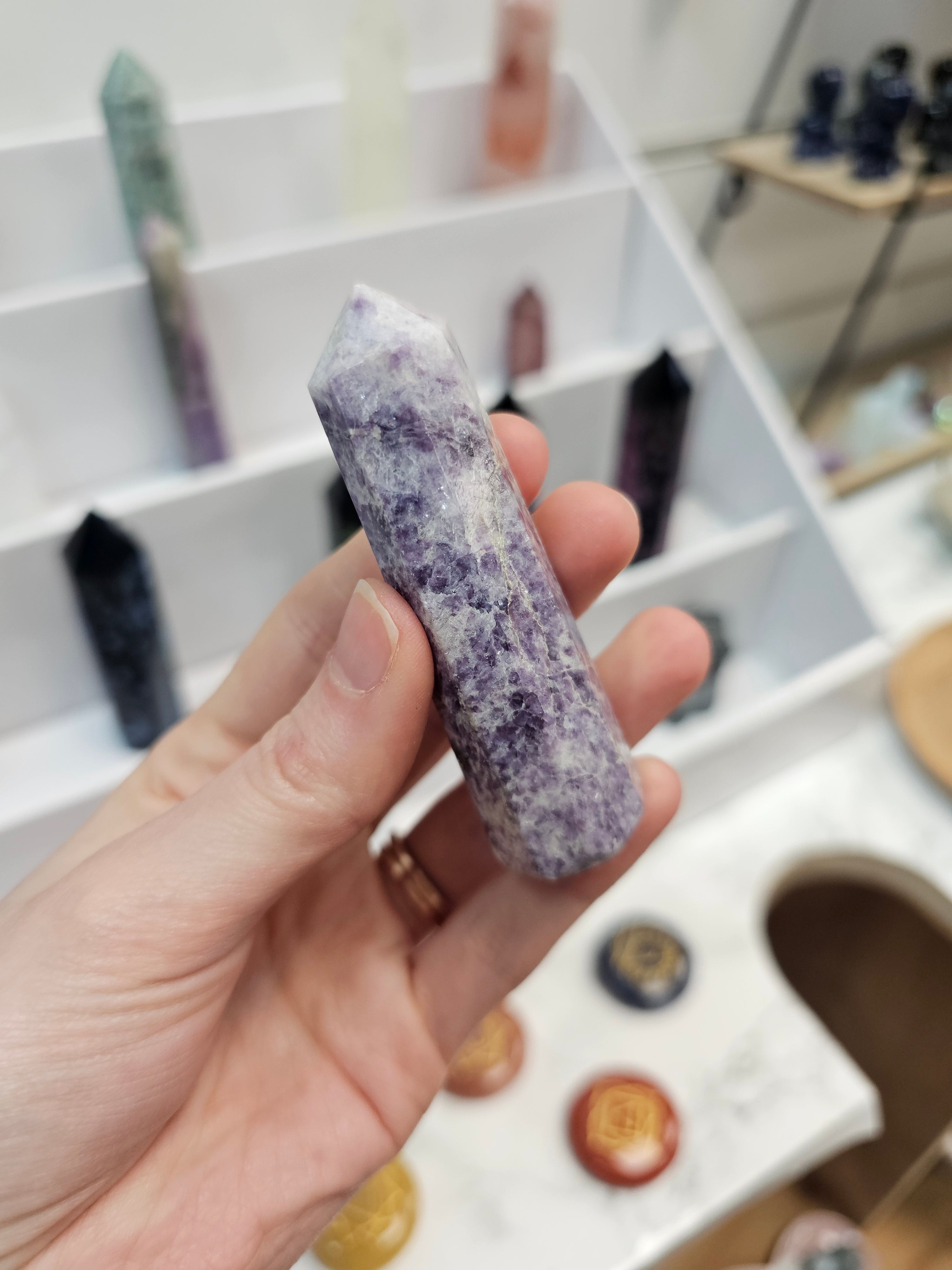 Lepidolite Crystal Tower