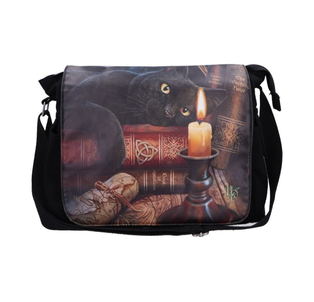 Lisa Parker Cat & Candle Messenger Bag