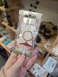 Lucky Toadstool Enamel Keyring