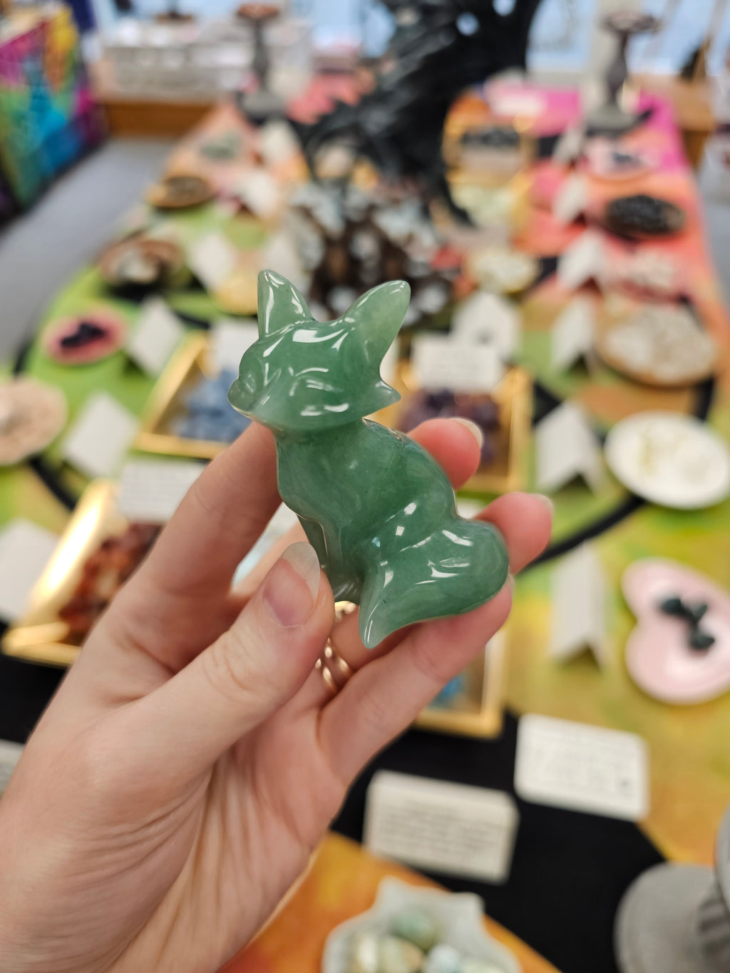 Aventurine Fox Crystal Carving
