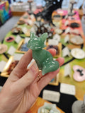 Aventurine Fox Crystal Carving