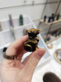 Tigers Eye Dog Crystal Carving
