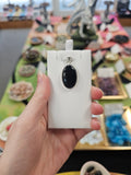 Whitby Jet Crystal 925 Silver Pendant