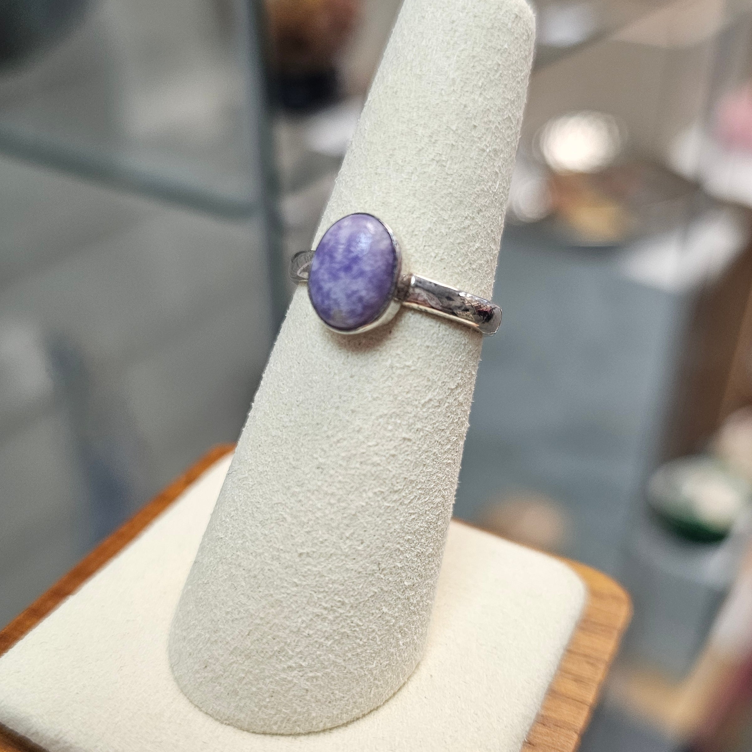 Prairie Tanzanite Crystal Ring 925 Silver - Size 6 / L