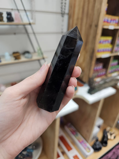 Black Moonstone Crystal Tower
