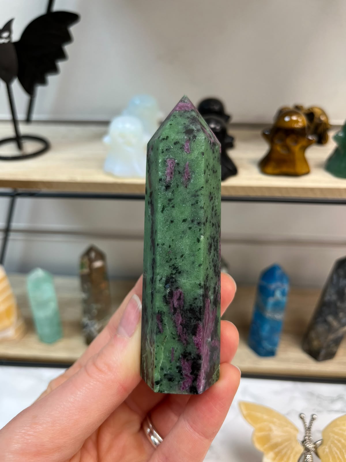 Ruby In Zoisite Crystal Tower