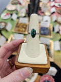Malachite 925 Silver Crystal Ring - Size 7