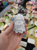 White Howlite Darth Vader Crystal Carving