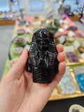 Skeleton Tutankhamun Obsidian Crystal Carving