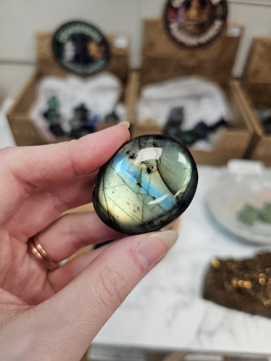 Labradorite Crystal Thumb Stone
