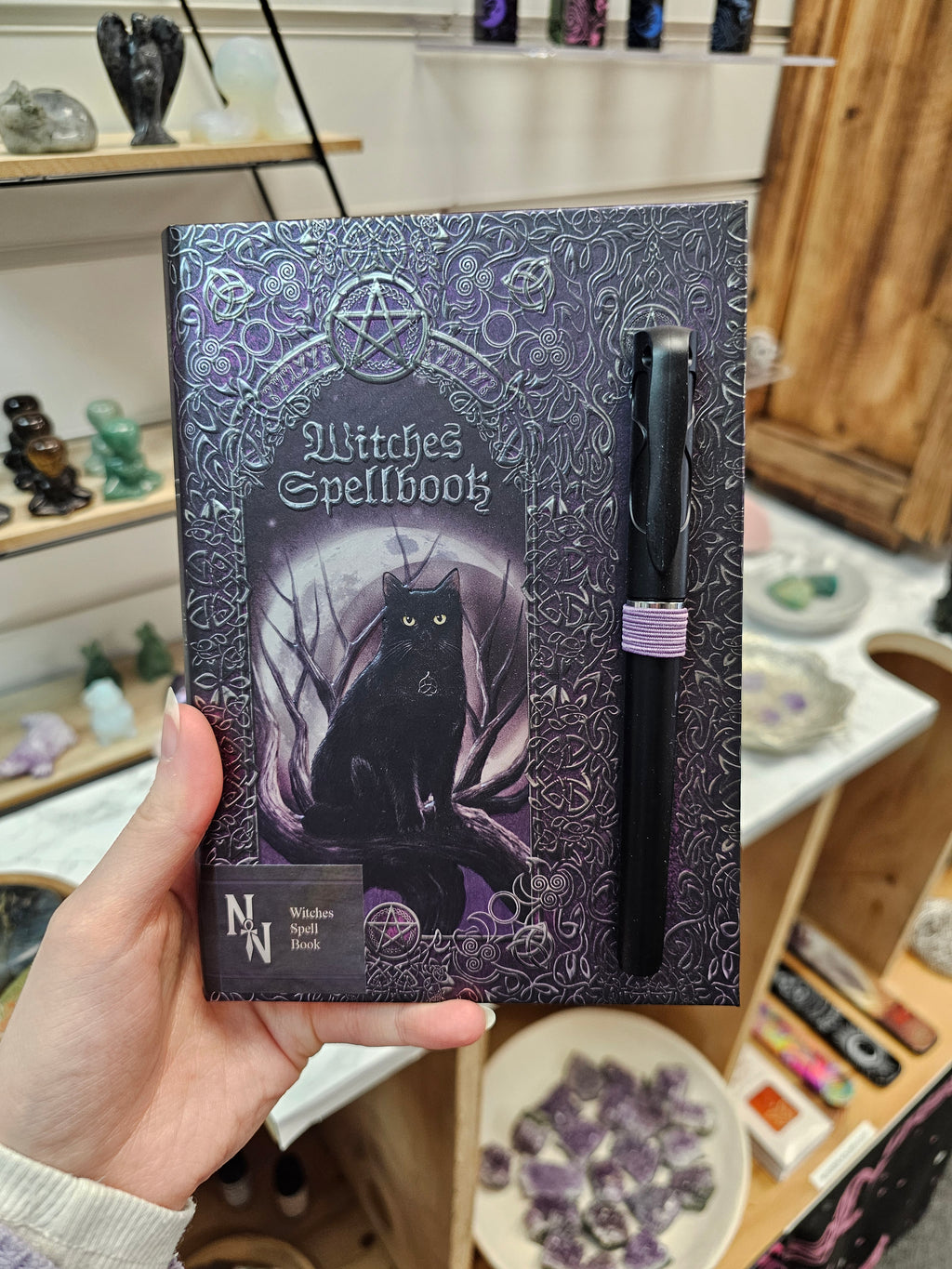 Witches Spellbook Cat & Pen Journal