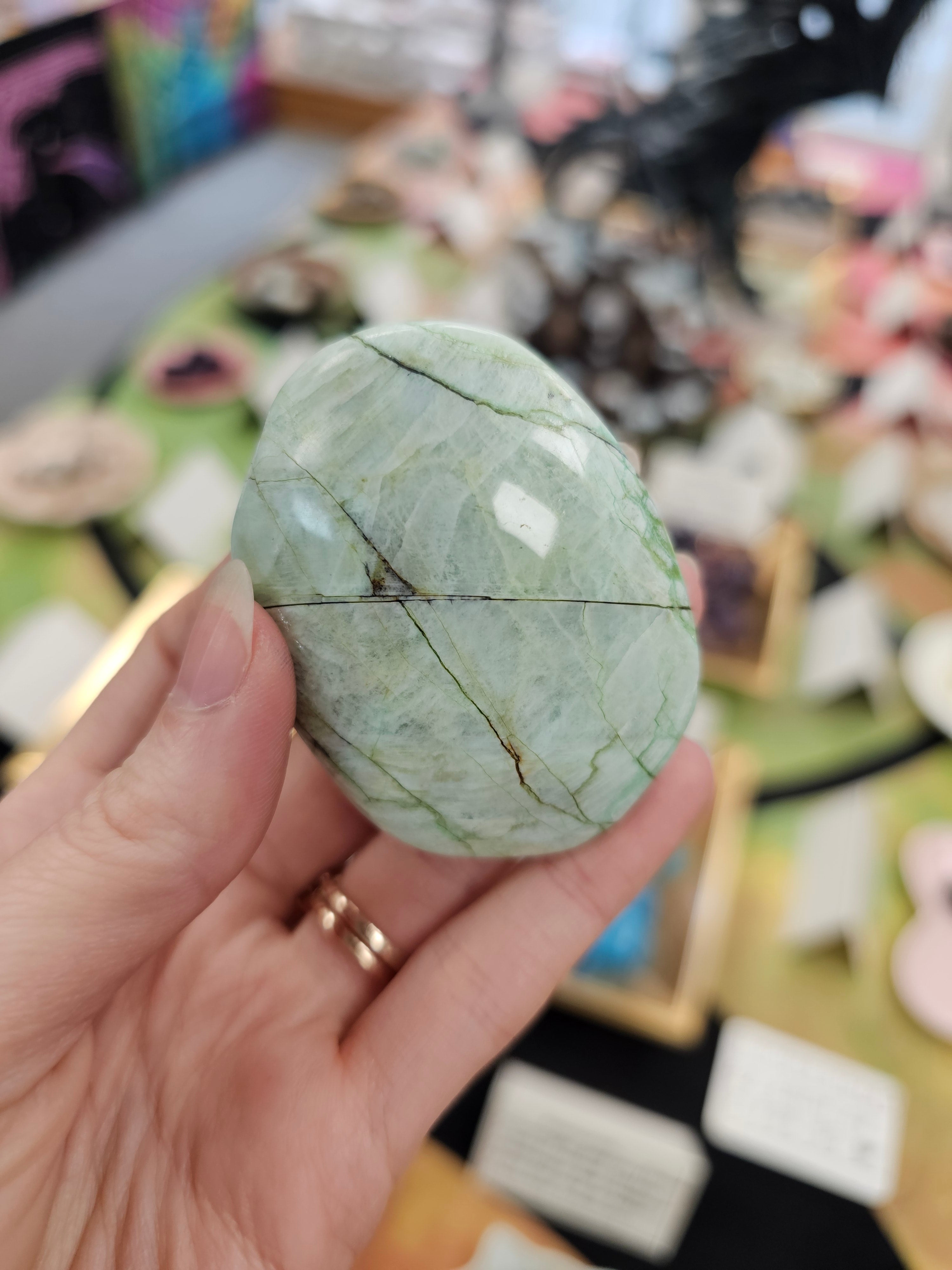 Garnierite Crystal Palmstone
