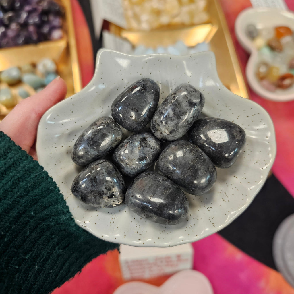 Larvikite Crystal Tumblestone
