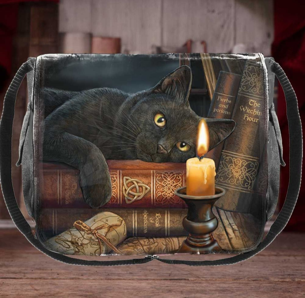 Lisa Parker Cat & Candle Messenger Bag