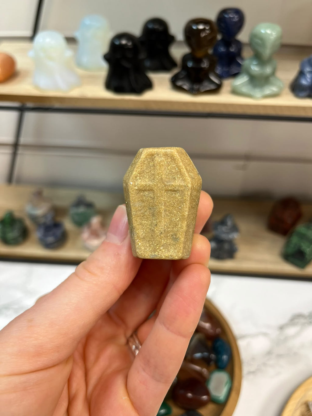 Coffin Crystal Carving