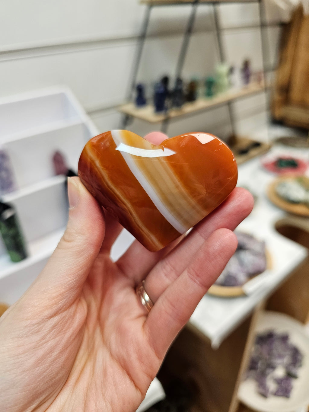 Carnelian Crystal Heart
