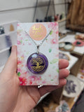 Amethyst Tree Of Life Crystal Necklace