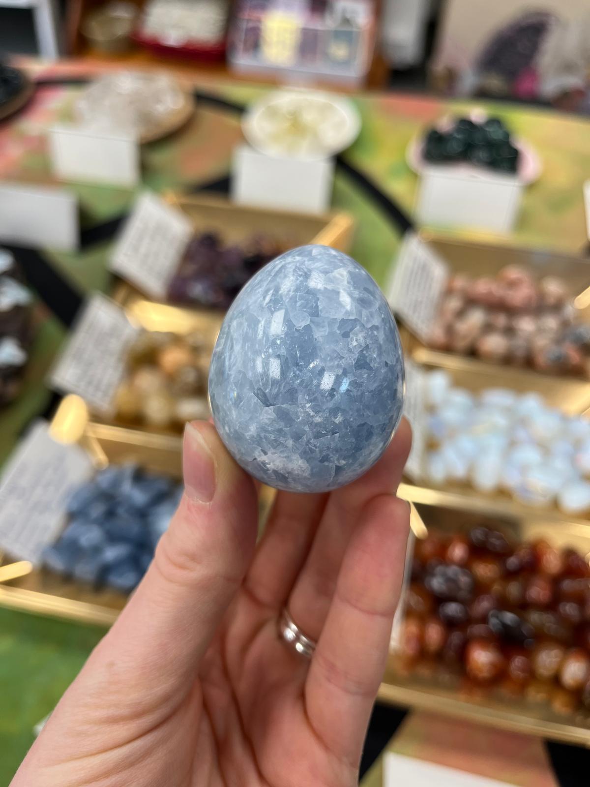 Celestite Crystal Egg