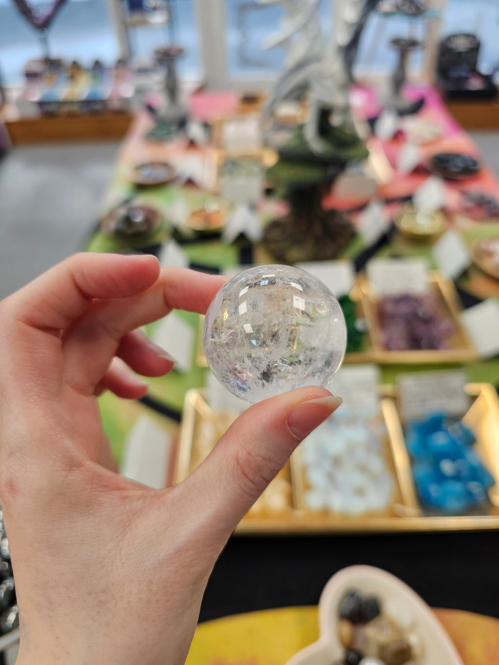 Clear Quartz Crystal Sphere