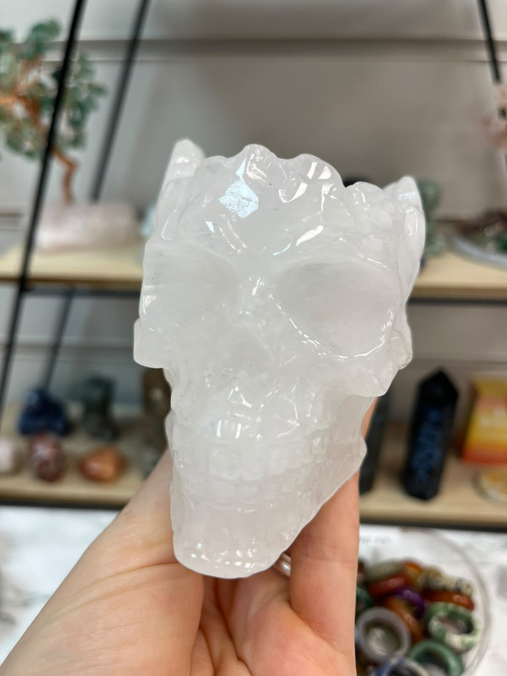 Clear Quartz Crystal Skull Bowl