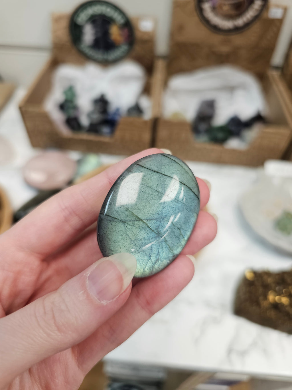 Labradorite Crystal Thumb Stone